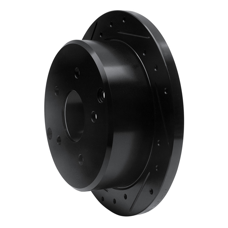 Pontiac GTO Brake Rotor (1) - Rear Left - R1 Concepts - Drilled & Slotted - Black - 2004